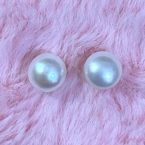 14K Gold Natural South Sea Pearl Stud Earrings